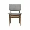 Armen Living Lima Gray Upholstered Wood Dining Chairs In Walnut Finish - Set of 2 04 - Armen Living Lima Gray Upholstered Wood Dining Chairs In Walnut Finish - Set of 2 04