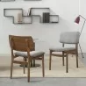Armen Living Lima Gray Upholstered Wood Dining Chairs In Walnut Finish - Set of 2 - Armen Living Lima Gray Upholstered Wood Dining Chairs In Walnut Finish - Set of 2