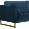 Lenox Blue Velvet Modern Sofa with Brass Legs 4 - Lenox Blue Velvet Modern Sofa with Brass Legs 4