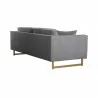 Lenox Gray Velvet Modern Sofa with Brass Legs 3 - Lenox Gray Velvet Modern Sofa with Brass Legs 3