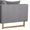 Lenox Gray Velvet Modern Sofa with Brass Legs 4 - Lenox Gray Velvet Modern Sofa with Brass Legs 4