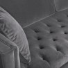 Lenox Gray Velvet Modern Sofa with Brass Legs 6