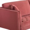 Lenox Pink Velvet Modern Sofa with Brass Legs 6