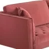 Lenox Pink Velvet Modern Sofa with Brass Legs 6 - Lenox Pink Velvet Modern Sofa with Brass Legs 6