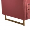 Lenox Pink Velvet Modern Sofa with Brass Legs 5