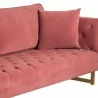 Lenox Pink Velvet Modern Sofa with Brass Legs 7 - Lenox Pink Velvet Modern Sofa with Brass Legs 7