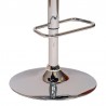 London Cream Faux Leather Adjustable Height Swivel Walnut Wood and Chrome Bar Stool 003