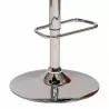 London Cream Faux Leather Adjustable Height Swivel Walnut Wood and Chrome Bar Stool 003 - London Cream Faux Leather Adjustable Height Swivel Walnut Wood and Chrome Bar Stool 003