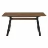 Armen Living Laredo 63" Mid-Century Modern Walnut Wood Dining Table With Black Legs 02 - Armen Living Laredo 63" Mid-Century Modern Walnut Wood Dining Table With Black Legs 02