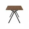 Armen Living Laredo 63" Mid-Century Modern Walnut Wood Dining Table With Black Legs 03 - Armen Living Laredo 63" Mid-Century Modern Walnut Wood Dining Table With Black Legs 03
