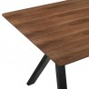 Armen Living Laredo 63" Mid-Century Modern Walnut Wood Dining Table With Black Legs 06