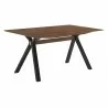 Armen Living Laredo 63" Mid-Century Modern Walnut Wood Dining Table With Black Legs 01 - Armen Living Laredo 63" Mid-Century Modern Walnut Wood Dining Table With Black Legs 01
