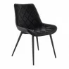 Loralie Black Faux Leather and Black Metal Dining Chairs - Set of 2 02 - Loralie Black Faux Leather and Black Metal Dining Chairs - Set of 2 02