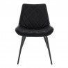 Loralie Black Faux Leather and Black Metal Dining Chairs - Set of 2 03