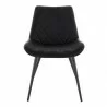 Loralie Black Faux Leather and Black Metal Dining Chairs - Set of 2 03 - Loralie Black Faux Leather and Black Metal Dining Chairs - Set of 2 03