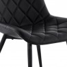 Loralie Black Faux Leather and Black Metal Dining Chairs - Set of 2 05