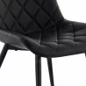 Loralie Black Faux Leather and Black Metal Dining Chairs - Set of 2 05 - Loralie Black Faux Leather and Black Metal Dining Chairs - Set of 2 05