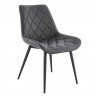 Loralie Gray Faux Leather and Black Metal Dining Chairs - Set of 2 04
