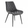 Loralie Gray Faux Leather and Black Metal Dining Chairs - Set of 2 04 - Loralie Gray Faux Leather and Black Metal Dining Chairs - Set of 2 04