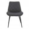Loralie Gray Faux Leather and Black Metal Dining Chairs - Set of 2 06