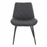 Loralie Gray Faux Leather and Black Metal Dining Chairs - Set of 2 06 - Loralie Gray Faux Leather and Black Metal Dining Chairs - Set of 2 06