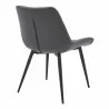 Loralie Gray Faux Leather and Black Metal Dining Chairs - Set of 2 05 - Loralie Gray Faux Leather and Black Metal Dining Chairs - Set of 2 05