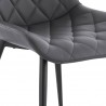 Loralie Gray Faux Leather and Black Metal Dining Chairs - Set of 2 02