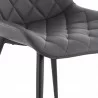 Loralie Gray Faux Leather and Black Metal Dining Chairs - Set of 2 02 - Loralie Gray Faux Leather and Black Metal Dining Chairs - Set of 2 02