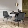 Loralie Gray Faux Leather and Black Metal Dining Chairs - Set of 2 - Loralie Gray Faux Leather and Black Metal Dining Chairs - Set of 2