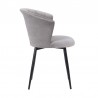 Armen Living Lulu Contemporary Dining Chair In Black Powder Coated Finish And Gray Velvet 02
