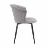 Armen Living Lulu Contemporary Dining Chair In Black Powder Coated Finish And Gray Velvet 02 - Armen Living Lulu Contemporary Dining Chair In Black Powder Coated Finish And Gray Velvet 02