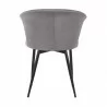 Armen Living Lulu Contemporary Dining Chair In Black Powder Coated Finish And Gray Velvet 05 - Armen Living Lulu Contemporary Dining Chair In Black Powder Coated Finish And Gray Velvet 05