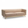 Armen Living Liv Modern Beige Velvet Sofa Side