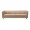 Armen Living Liv Modern Beige Velvet Sofa Front