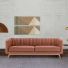 Armen Living Liv Modern Blush Velvet Sofa