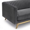 Armen Living Liv Modern Gray Velvet Sofa Arm