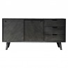 Armen Living Leven Mid-Century Tundra Gray Acacia Buffet Cabinet
