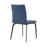 Lyon Blue Fabric and Metal Dining Room Chairs - Set of 2 03