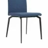 Lyon Blue Fabric and Metal Dining Room Chairs - Set of 2 05 - Lyon Blue Fabric and Metal Dining Room Chairs - Set of 2 05