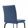 Lyon Blue Fabric and Metal Dining Room Chairs - Set of 2 07