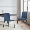 Lyon Blue Fabric and Metal Dining Room Chairs - Set of 2 01