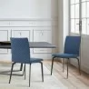 Lyon Blue Fabric and Metal Dining Room Chairs - Set of 2 01 - Lyon Blue Fabric and Metal Dining Room Chairs - Set of 2 01