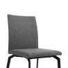 Lyon Gray Fabric and Metal Dining Room Chairs - Set of 2 04 - Lyon Gray Fabric and Metal Dining Room Chairs - Set of 2 04