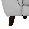 Armen Living Lizette Contemporary Sofa in Dark Brown Wood Finish and Dove Gray Genuine Leather Open View - Armen Living Lizette Contemporary Sofa in Dark Brown Wood Finish and Dove Gray Genuine Leather Open View