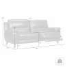 Armen Living Lizette Contemporary Sofa in Dark Brown Wood Finish and Dove Gray Genuine Leather Open View - Armen Living Lizette Contemporary Sofa in Dark Brown Wood Finish and Dove Gray Genuine Leather Open View
