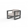 Redondo Club Chair in Canvas Natural, No Welt - Front Side Angle