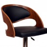  Malibu Swivel Barstool In Black PU/ Walnut Veneer and Chrome Base 02