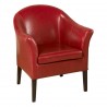 1404 Red Leather Club Chair 