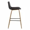 Armen Living Maddie Contemporary Barstool in Walnut Wood Finish and Brown Faux Leather 004 - Armen Living Maddie Contemporary Barstool in Walnut Wood Finish and Brown Faux Leather 004