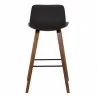 Armen Living Maddie Contemporary Barstool in Walnut Wood Finish and Brown Faux Leather 003 - Armen Living Maddie Contemporary Barstool in Walnut Wood Finish and Brown Faux Leather 003